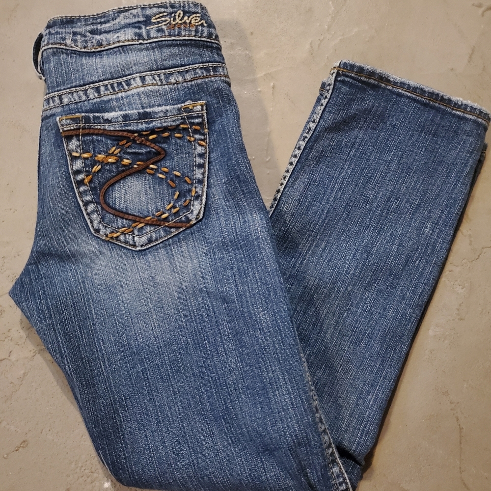 Size 26 Silver Capri